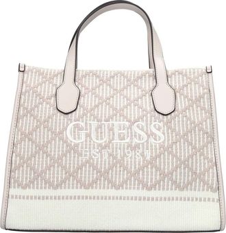 Guess Silvana 2 Compartment Tote - Dames - Handtassen - Beige - ONE Size - Leer - Tassen
