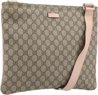Gucci Pre-owned Vintage GG Canvas Schoudertas - Dames - Vintage Schoudertas - Beige - ONE Size - Leer - Vintage