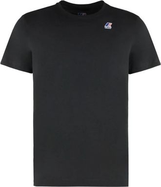 K-Way Klassiek Logo T-shirt - Heren - T-shirts - Zwart - M - Katoen - Tops