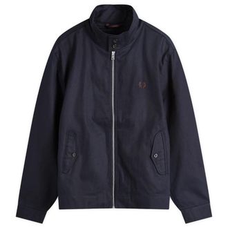 Fred Perry Marineblauwe Harrington-jas