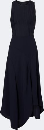 Veronica Beard Thalissa draped ribbed-knit midi dress