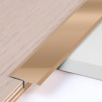 OEM Listones De Acabado En Forma De T De Aluminio De 0,9 M &times; 2 Cm. Perfiles Met&aacute;licos En T Para Transiciones De Suelo Entre Umbrales, Baldosas, Suelos De 