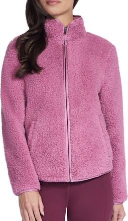 Skechers Womens Skech-sherpa Jacket Sweatshirt, Pink, L UK