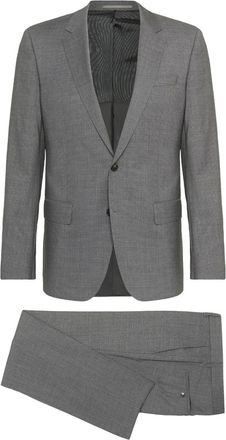 HUGO BOSS Slim Fit Lichtgrijs Pak - Heren - Business pakken - Grijs - 4XL - Wol - Kostuums