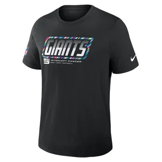 Nike New York Giants Crucial Catch Sideline Nike Mens Dri-FIT NFL T-Shirt in Black | 034J00AZUN-F9R