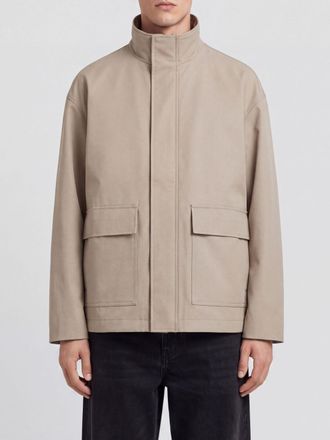 Jil Sander Parka corto in tessuto tecnico con collo alto e tasche a toppa