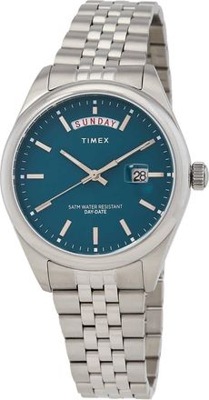 Timex Legacy Day and Date Quartz Green Dial Mens Watch TW2V68000