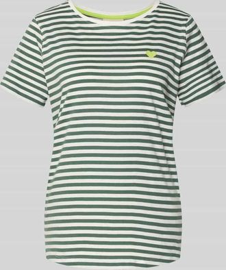 Freequent T-Shirt mit Motiv-Stitching und Rundhalsausschnitt in Dunkelgruen, Gr&ouml;&szlig;e XXL