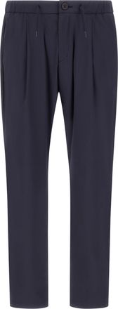 Herno Tailored Blue Trousers with Streamlined Silhouette