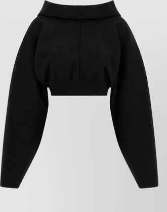 Rick Owens ribbed cropped hoodie
