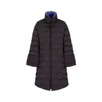 Emporio Armani Jassen, Dames, Zwart, XL, Nylon, Nylon Donzen Jas