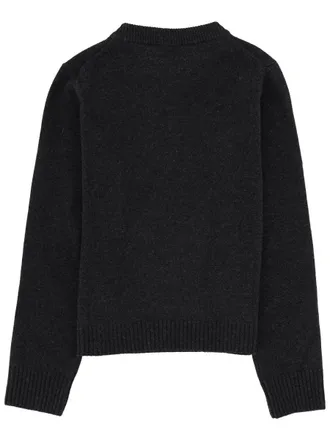 Ganni Wool Jersey Regular Fit Sweater - Gray