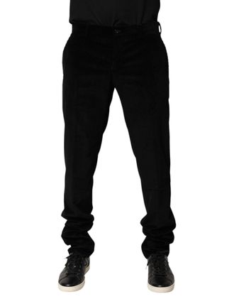 Dolce & Gabbana 100% Cotton Trousers - Black