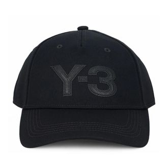 Yohji Yamamoto Logo Cap - unisex - Petten - Zwart - S/M - Katoen - Accessoires