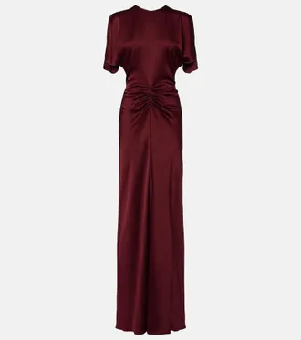 Victoria Beckham Isabella gathered satin gown