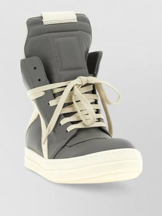 Rick Owens geobasket high top sneakers contrast panels