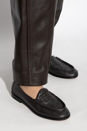 Bottega Veneta Silenzio Loafers Shoes, Womens, Brown