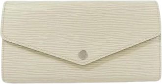 Louis Vuitton Pre-owned Wallets, female, White, Size: ONE SIZE Pre-owned Vintage Leather Wallet