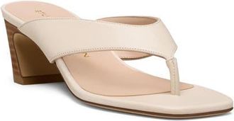 Stuart Weitzman Stassi 50 Thong Sandal in Linen/New Camel at Nordstrom, Size 9.5