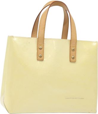Louis Vuitton Reade Handbag Monogram Vernis Beige Patent_Leather Bag (Pre-Owned)