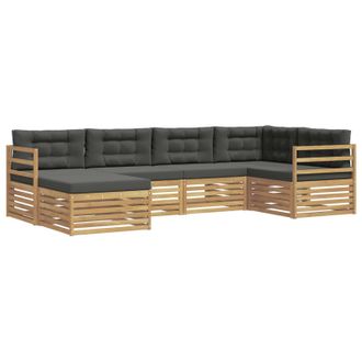 vidaXL Conjunto De Sof&aacute;s De Exterior 6 Pcs Blanco Y Antracita Vidaxl
