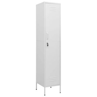 Berkfield Home Locker Cabinet White 35x46x180 cm Steel | Size: 35 x 46 x 180 cm