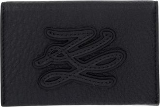 Karl Lagerfeld K/Autograph Kaarthouder - Dames - Portefeuilles - Zwart - ONE Size - Leer - Accessoires