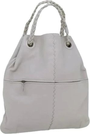Bottega Veneta Pre-owned Shoulder Bags, female, White, Size: ONE SIZE Pre-owned Vintage Hand Bag