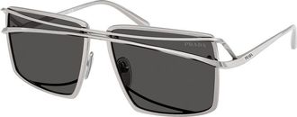 Prada PR C55S 28C08Z Mens Sunglasses Silver Size 58