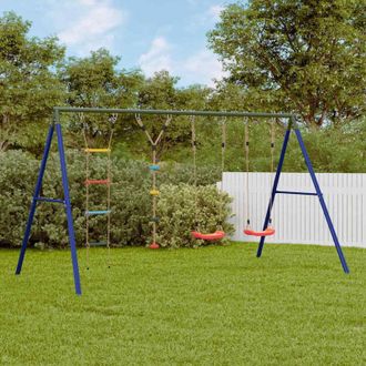 vidaXL Vidaxl Juego De Columpios Con Columpios, Escalera Y Cuerda De Discos