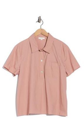 Vince Cotton Polo in Blush Cream at Nordstrom Rack, Size X-Small