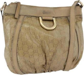 Gucci Pre-owned Vintage GG Canvas Schoudertas - Dames - Vintage Schoudertas - Beige - ONE Size - Leer - Vintage