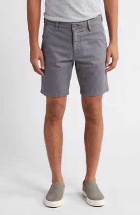 34 Heritage Arizona Flat Front Stretch Cotton Blend Shorts in Stormy Coolmax at Nordstrom, Size 33