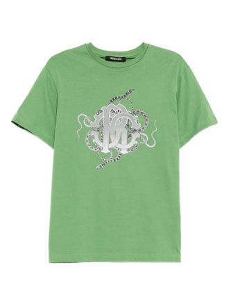 Roberto Cavalli graphic-print cotton T-shirt - Groen