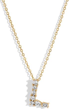 Lili Claspe Letter Pendant Necklace in Gold L at Nordstrom
