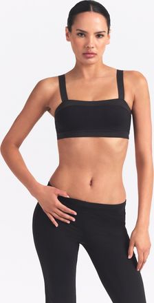 Nike Womens SKIMS Matte Shine Mix Straight-Neck Bra in Black | BABRA9710W-OIG