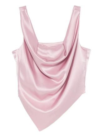 Nanushka Canotta con scollo drappeggiato - Rosa