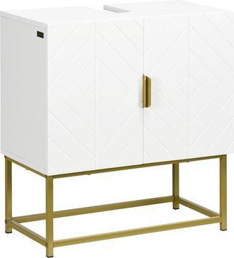 Kleankin Armario de ba&ntilde;o 60x30x65 cm blanco