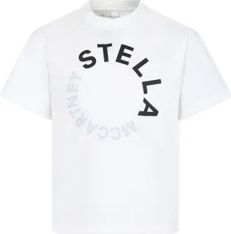Stella McCartney logo-print organic-cotton T-shirt - kids - Organic Cotton - 10 - White