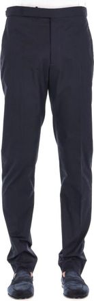 Tagliatore Pantalone in rasatello di cotone - Heren - Nette broeken - Blauw - XL - Katoen - Broeken