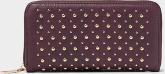 Simons Womens Gold-stud zipped wallet