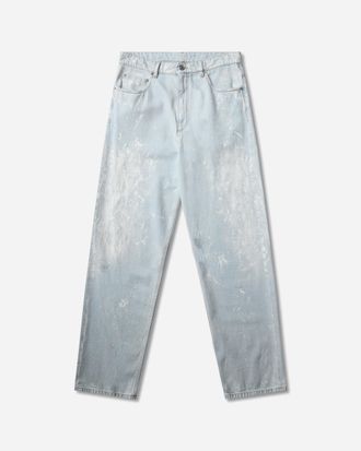 Maison Margiela Men s Painted Straight Leg Jeans Light Blue