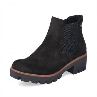Rieker Womens Chelsea Boot In Black Suede