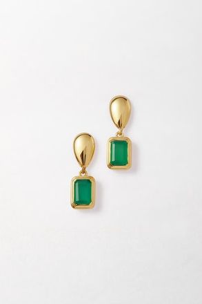 Edge of Ember Pebble Birthstone Drop Earrings in Green Onyx (May) at Nordstrom