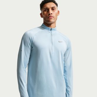 Nike Mens Stride Dri-FIT 1/4-Zip Running Top in Blue | HV2180-440