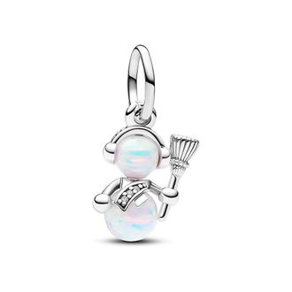 Pandora Opalescent Snowman Dangle Charm