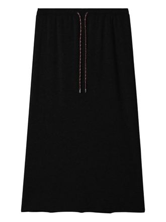 Tout à Coup drawstring midi skirt - women - Polyester/Acrylic - M - Black