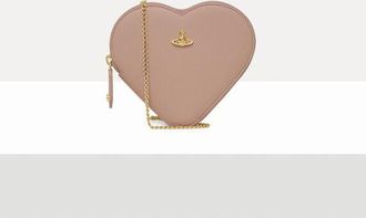 Vivienne Westwood New Heart Crossbody Saffiano Leather Plain Barley-3d-orb One Size Women