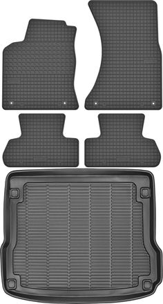 OEM Alfombrillas Maletero Max-mat 910123 + Motohobby 160802 - Audi Q5 Suv De 2008-2016, Reposapi&eacute;s Delantero Av2 - Instaladas
