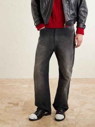 Enfants Riches Deprimes Charlie Painted Leather Lace-Up Boots